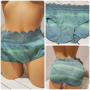 Olga Secret Hug Full Coverage Brief Panty Nylon Rainbow Shift Green On Green 9